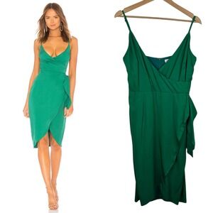 Lovers + Friends Orchid Green Wrap Dress